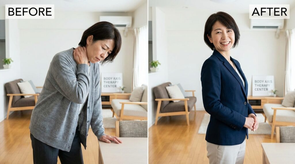 体軸整体を受けるとどう変わるのか