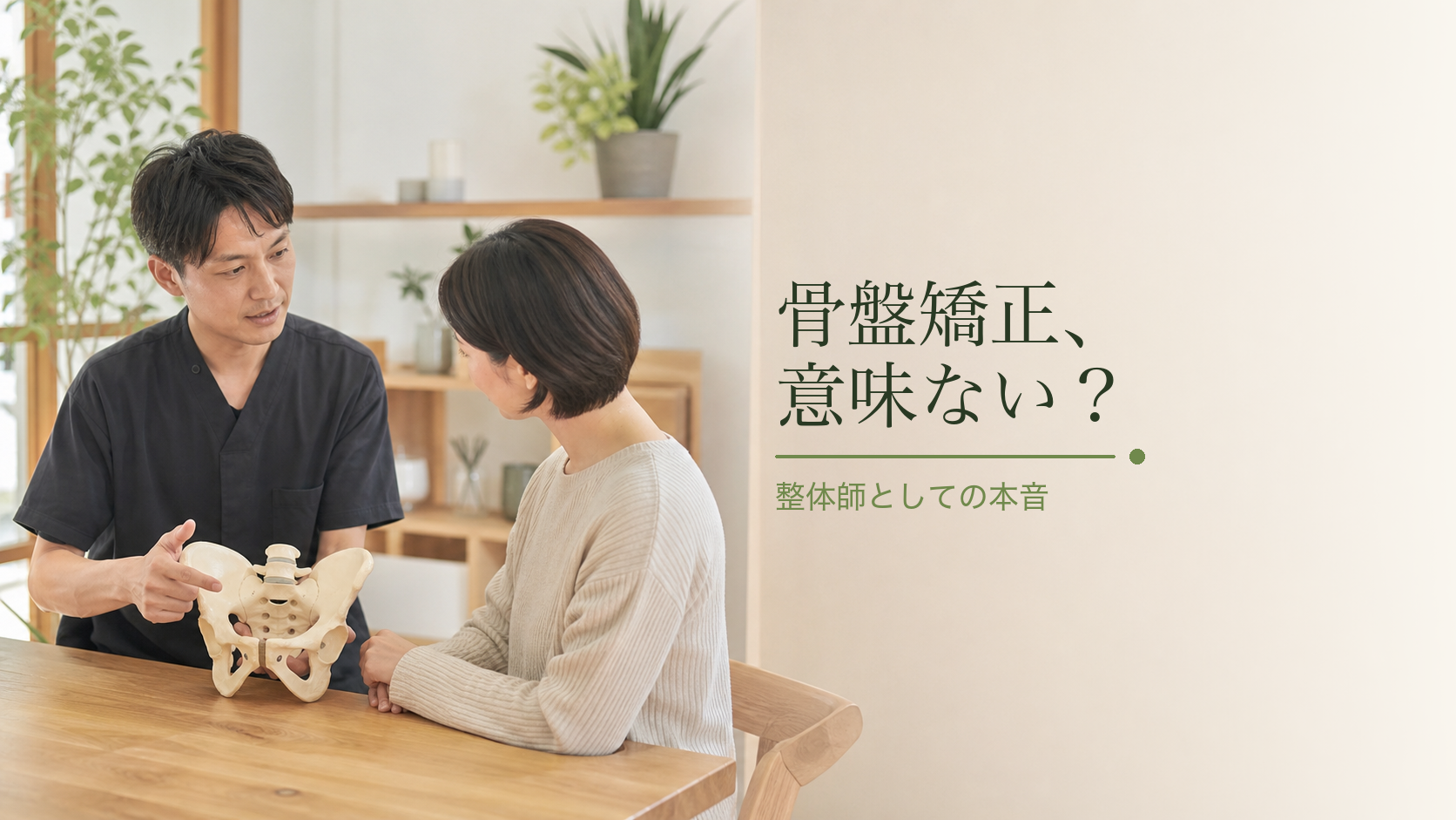 骨盤矯正、意味ないと思ったら。整体師としての本音