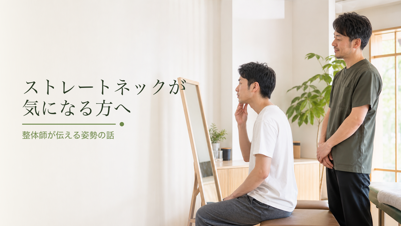 ストレートネックが気になる方へ。整体師が伝える姿勢の話